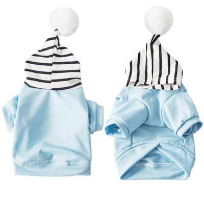 China New Stocked Dog Clothes Solid Stripe Cat Shirts For Small Medium Dogs Hoodies Puppy Clothes Pet Supplier for sale