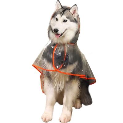 China Stocked Waterproof Dog Raincoat With Hood Clothes Transparent Pet Dog Puppy Cat Rain Coat Cloak Costumes For Dogs Pet Supplies for sale