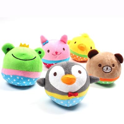 China Factory Direct Sales Viable Pet Plush Toys Wholesale Pet Product Cute Cartoon Dogs Toy Puppy Interactive Toys Supplies Squeaky for sale