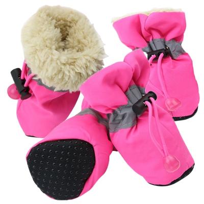 China Viable Hot Sale Pet Supplies Dog Shoes Winter Warm Wear-resistant Reflective Anti-skid Shoes Pet Dogs Accessories Product for sale