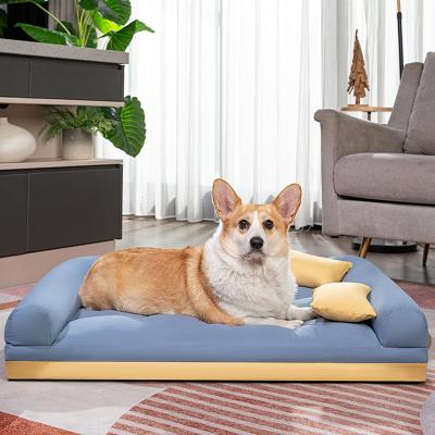 China Wholesale Pet Teddy Kennel Cushion Solid Color Sofa Cat Kennel Plush Material For All Seasons Mechanical Wash Hot for sale