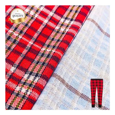 China P017-2 100cotton Soft Organic Kids Sleepwear Anti-static Soft Organic T-shirt Plaid Cotton Fabric Thick African Textile Fabric for sale