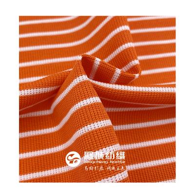 China Breathable Dyed Mercerized Modal And Cotton Knitwear Polo Mesh Glitter Dyed Striped Pique for sale