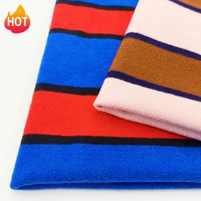 China Anti Pill C990-9 Europe Weft Knit Yarn Dyed Spandex Cotton Knit TC Fleece Fabric Material For Hoodie for sale