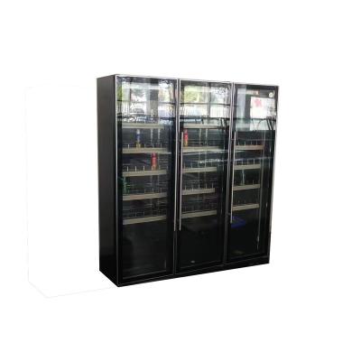 China Single-Temperature JJ-1800 Three-door air-cooled glass door wine cooler for sale