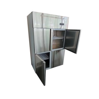 China Single-Temperature Factory direct sale stainless steel freezer with Four door up and down for freezing and refrigerating for sale