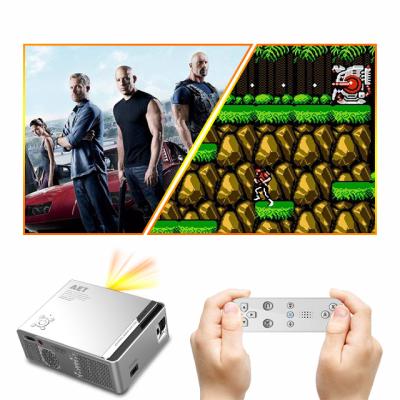 China Short Throw Led Lamp Android Projector 4k Amlogic S905w Android 9.0 hdmi 2+32gb led projector built in 100+ games retro gaming projector for sale