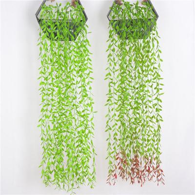 China Rustic Plastic Greenery Plants Artificial Vine Hanging Decor For Home Wall Wedding for sale