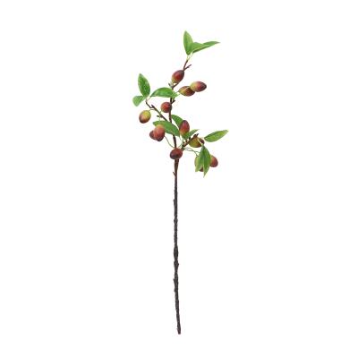 China Long Stem Bohemian Plant Artificial Olive Branches With Fruits For Home Wedding Decor for sale