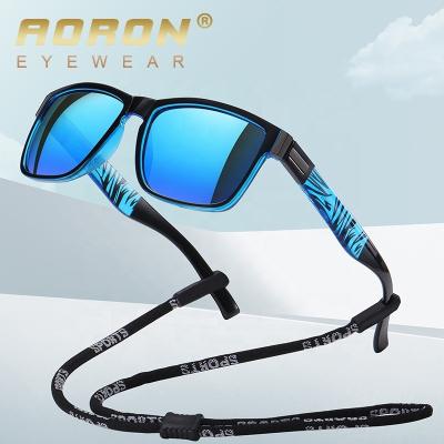 China Hot Selling Aoron Square Men's Sunglasses UV400 Protection Outdoor Sports Sunglasses Polarized Color Glasses Outdoor Sports Sun Glasses Strap Wholesale 3041 for sale