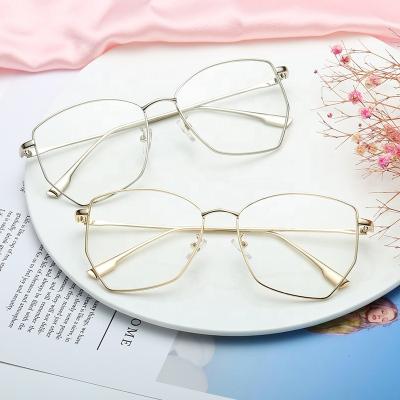 China Fashion Tennager Eyewear Manufacturers 1013 Metal Frame Eyeglasses New Model Glass Optical Frames Eyewear for sale