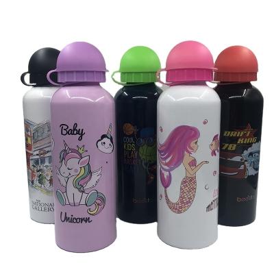 China SENSI 500ml Viable Promotional Aluminum Water Bottle With Logo Heat Transfer Printing Custom Made for sale