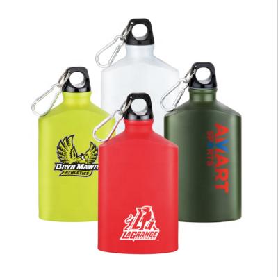 China Viable Single Wall Aluminum Drinking Water Bottle 500ml BPA Free Oval Bottle for sale