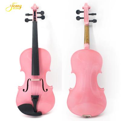 China Beginner Factory Price Rose Violin Solidwood Student Violin For Beginners Colorful for sale