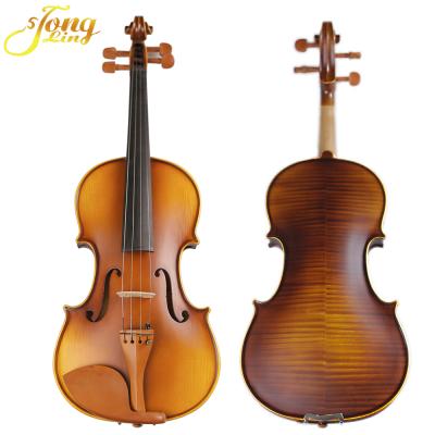 China Spruce Musical Instrument Made in China Painted Flamed Maple Student Violin for sale