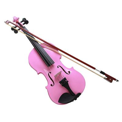 China Pink Plywood Color Musical Instruments Violin (TL-VP Color) With Free Case for sale