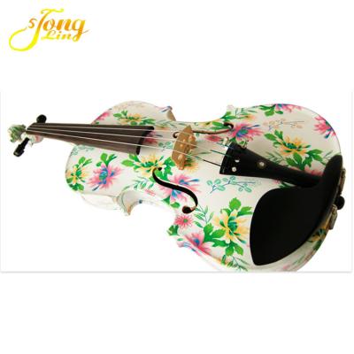 China Flawless Stringed Colorful Musical Instrument Pattern Violins for sale