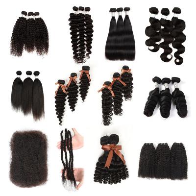 China Straight Noble Deep Curly Curly Brazilian Cuticle Straight Deep Wave Human Body Wave Water Wave Silk Straight Wave Length 8 to 28 inches Cuticle Straight Human Hair Lined Remy Hair Bundles for sale