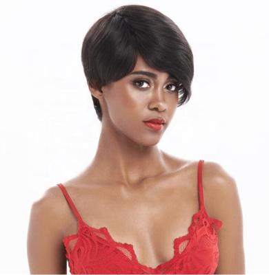 China Wholesale Ombre Short Hand Made Romance Wet And Wavy 100 Inches Pixie Cut Silky Straight Wave 40 With Bangs Blonde 613 Virgin Curly Wig Hair Wig for sale