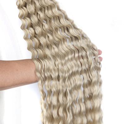 China Crochet Braid Hair Ariel Russia Jessica Katrine Monica Crochet Hair Extension Loose Deep Wave Synthetic Braiding Curly Twist for sale