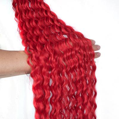 China Crochet Braid Hair Katrine Russia Ariel Jessica Monica Crochet Hair Extension Loose Deep Wave Synthetic Braiding Curly Twist for sale