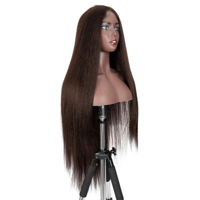 China New Design Lace Front Wig 40 Inches Middle Fiber Synthetic Heat Resistant Brown Synthetic Wig Cheap Straight Romance Noble Silky Straight Human Hair Lace Front for sale