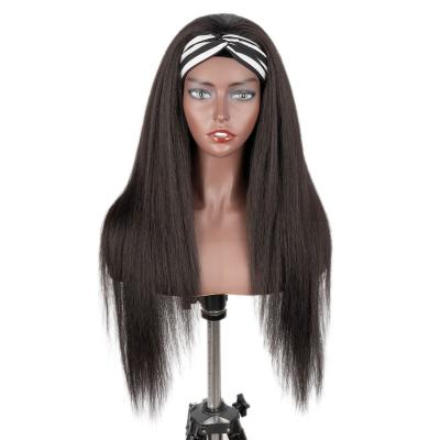 China Wholesale 100% noble fiber wig cheap high quality high temperature straight synthetic heat resistant fiber headband wigs for sale