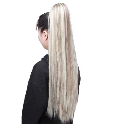 China Ombre Silky Straight Noble Cheap Accessories Net Wave Band Synthetic Making Machine Long Raw Straight Ponytail Hair Clips for sale