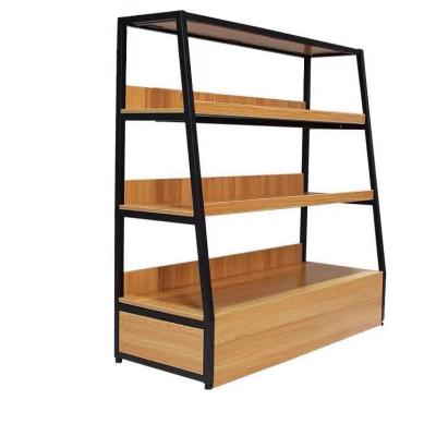 China Anti-fragile; sustainable ; light ; can be printed with logo supermarket shelves scattered small double-sided snack shelves food display rack grocery bread cookies snack for sale