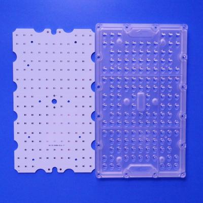 China Area Lighting 144 In One Square 100W Flood Lighting PCB Board With 70x140 Degree Optical Lens for sale