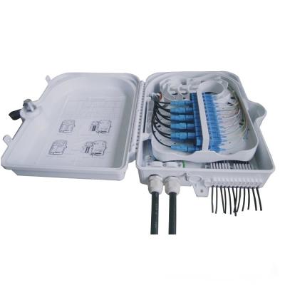 China FTTH Access Network Outdoor ABS Plastic PLC Fiber Distribution Box 1*16 24 Port Fiber Distribution Box FTTH Split Splicing Box for sale