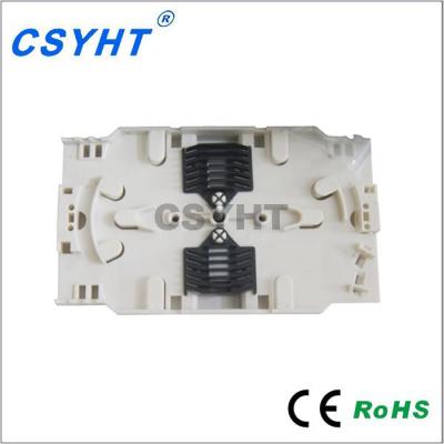 China With Screw Hole On Cover FTTH Tool Fusion Splice Tray 12 24 Cores Plastic Fiber Optic Splice Trays for sale