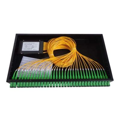 China LAN/WAN 19 Inch Fiber Optic Splitter Box FTTH Cable Distribution Splitter Terminal Box for sale