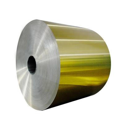 China Insulation Material 8011/1100/8006 Alloy Environmental Protection Aluminum Foil Gold Coating Coil For Air Conditioner for sale