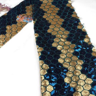 China JY Viable Nigerian Sequin Lace Fabric 2021gold Sequin Lace Fabric African Lace Fabric For Women for sale