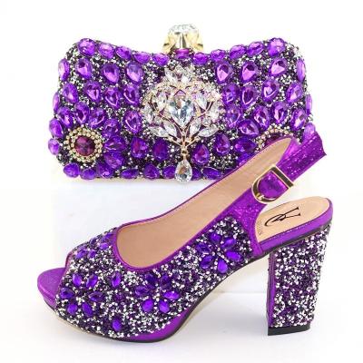 China New arrival waterproof fuchsia african shoes and bag set to match italian women ladies stylish designs for sale