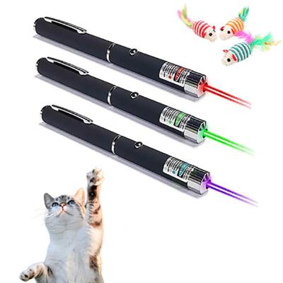 China Viable Hot Purple Green Red Laser Cat Toy Interactive Cat Laser Pointer Toy For Cats for sale