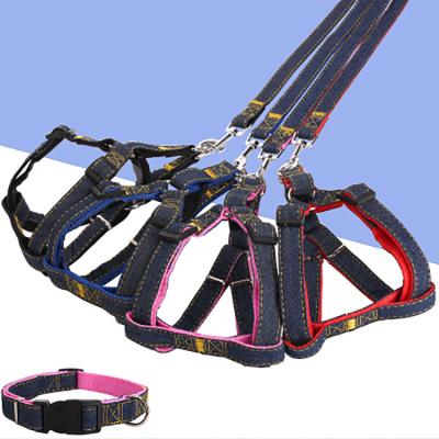 China Stocked Wholesale Nylon Dog Harness Collar Leash Dog Harness Dog Harness Set for sale