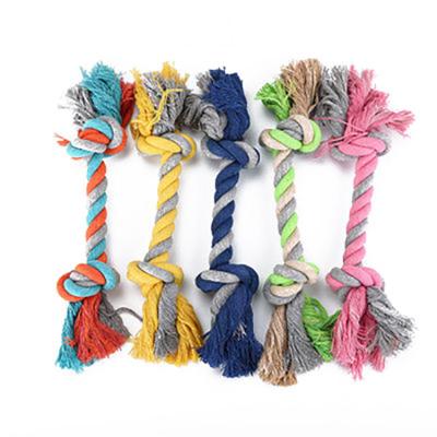 China Sustainable Hot Dog Chew Toy 26CM Cotton Rope Dog Toys Dog Rope Toy for sale