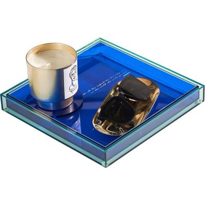 China Hot Sale Modern Creative Modern Acrylic Jewelry Storage Tray Home Sale Water Cup Transparent Square Key Decoration for sale