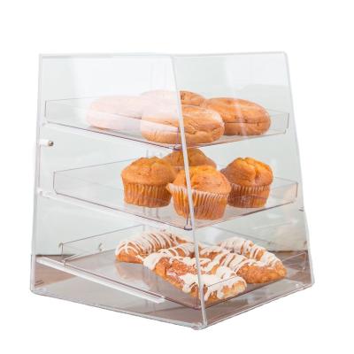 China High Quality Pastry Shop/Restaurant Case Countertop Glass Display Showcase Rustic Pastry Display For Rustic Cafe for sale