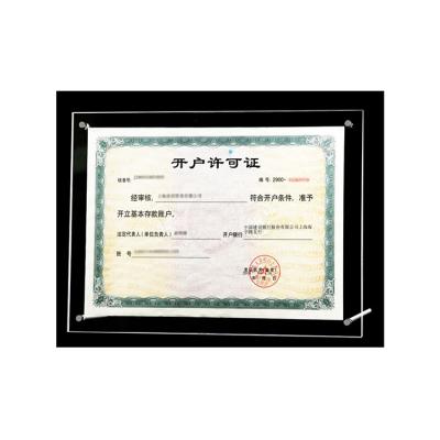 China A4 Certificate Frame Crystal Glass Photo Frame Crystal Glass Diploma Photo Frame Glass for sale