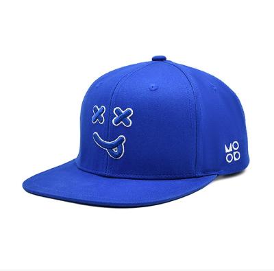 Chine Chapeaux bleus adaptés faits sur commande de chapeaux de Snapback de Snapback de chapeau du chapeau 3d de broderie non structurée de souffle à vendre