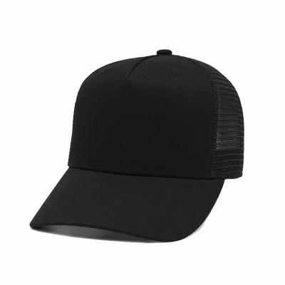 China BSCI Oem Factory Wholesale Custom  Logo 5 Panel Mesh Baseball Cap Classic Plain Gorras Mens Cotton Trucker Hat for sale