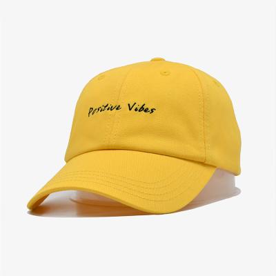 China Logotipo de bordado personalizado sombrero de papá gorra masculina mujer gorra de béisbol 100% algodón gorra deportiva no estructurada para adultos en venta