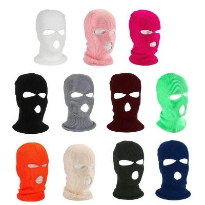 China Máscara com três buracos de tricô chapéu Balaclava Ciclismo tático bonés unisex à venda