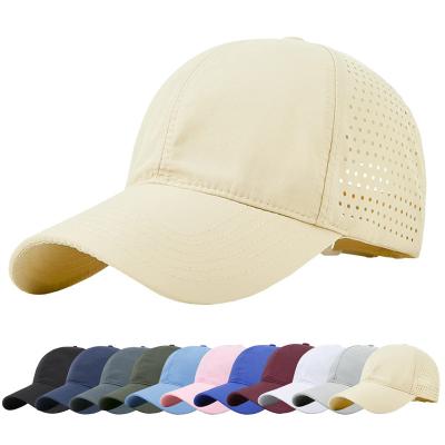 China Homens Rapido Seco Respirável Sport Baseball Cap Custom Mesh Ajustável Chapéu simples Chapéu de caminhoneiro à venda