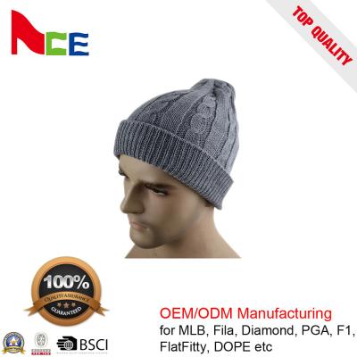 Κίνα Καπέλα 5660CM χειμερινού Beanie μοναδικών για άνδρες και για γυναίκες εγκατεστημένων καπέλων Beanie/των γκρίζων ατόμων προς πώληση