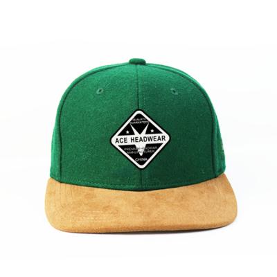 China Pre Gedrukte Regelbare Snapback-Hoed/Groene Kleuren het Katoenen Honkbalkappen van Snapback Te koop