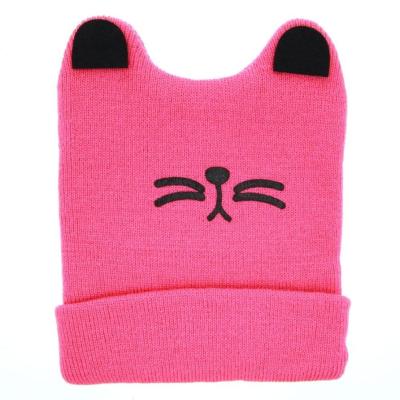 China Jungen-Mädchen-Katzen-Ohr-halten reizende Baby-Hüte, Woolen Garn Knit warme Hut-weiches Material zu verkaufen